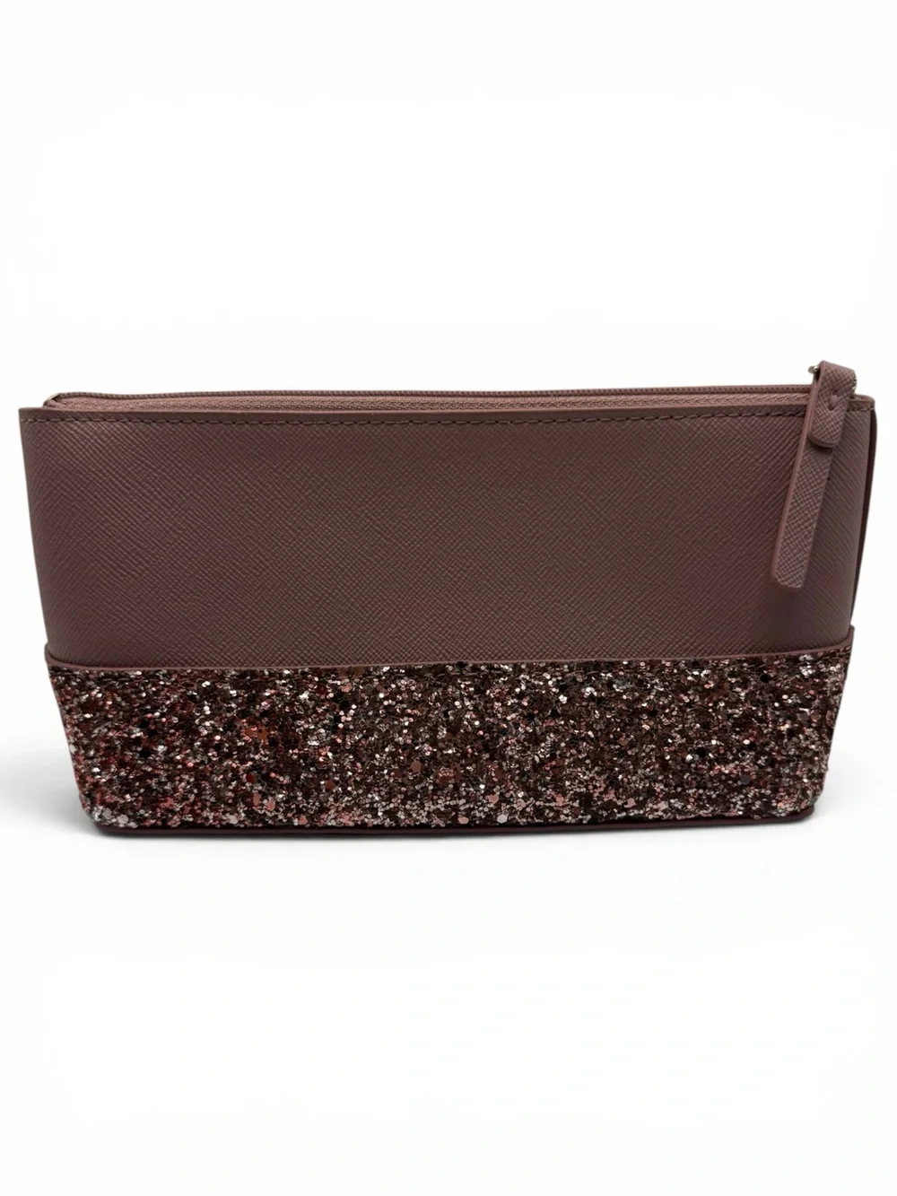 kate spade Plum Glitter-Trim Cosmetic Pouch